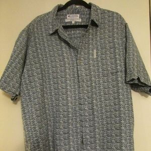 Columbia Mens Navy/Lite Blue Button Up Size M